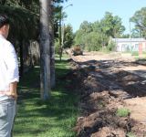 Iván Villagrán recorrió el avance de obras en Carmen de Areco 